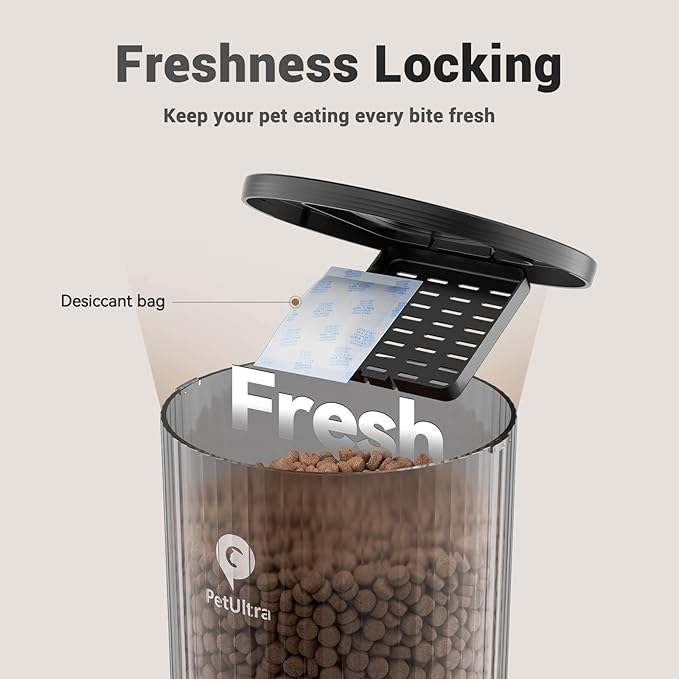 Automatic Cat Feeder for 2 Cats: Cat auto 2.4G WiFi - Timed Smart App Control 1-10 Meals| Automatic Pet Feeder for Cats and Small Dog Indoor- Dual Power& Detachable Clean-Mewly Pet