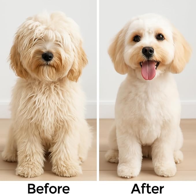 Round Bristle Pet Brush for Dogs and Cats - Soft Dog Brush for Grooming Short or Long Hair - Gentle Tool for Sensitive Skin Removes Dander, Dirt, and Detangles (Purple)-Mewly Pet