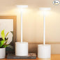 Cordless Table Lamp – 2 Pack Rechargeable Table Lamps, 5000mAh Battery Operated Lamp with 3-Color Dimmable Light, Outdoor Table Lamp for Bedroom, Restaurant, Patio, Home Décor (White)