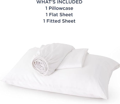 Bedsure Cooling Sheets Twin, Rayon Derived from Bamboo, Cooling Sheets, Breathable & Soft, Deep Pocket Up to 16 Inches, Hotel Luxury Silky Bedding for Hot Sleepers, White