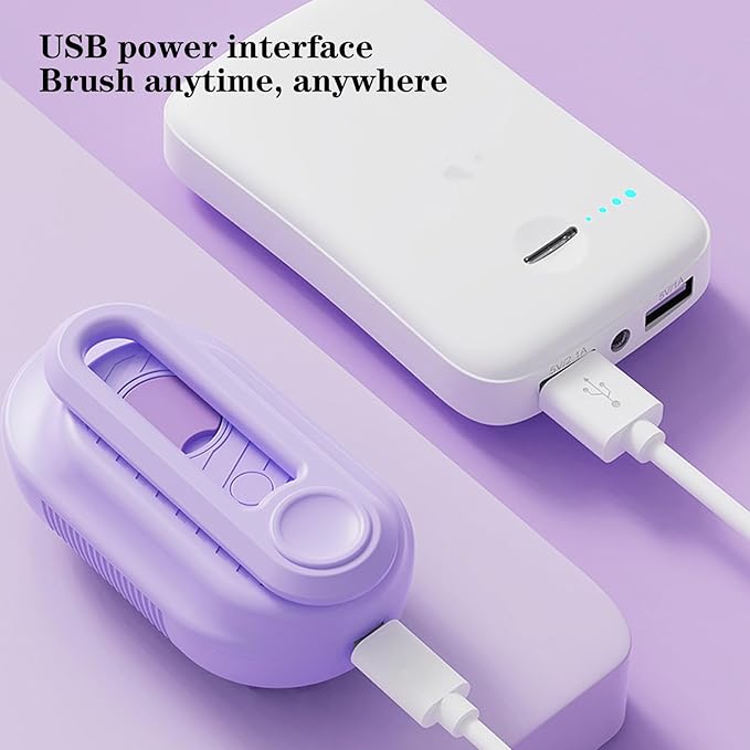 Pet Grooming Brushm,Cat Brush,3 In1 Spray Cat BrushSelf-Cleaning Wet Dog Comb with USB Rechargeable & Water Tank,Suitable for Dogs,Cats to Reduces Flying Hair,Remove Tangled & Loose Hair (Purple)-Mewly Pet