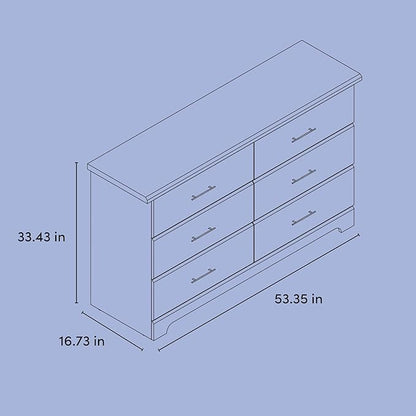 Storkcraft Brookside 6-Drawer Dresser (Gray) – GREENGUARD Gold Certified, Gray Dresser for Bedroom, Kids & Nursery Storage Chest, Safety Interlocking Drawers, Pre-Installed Tracks, Kids Chest