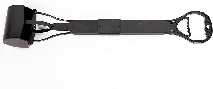 Mr. Peanut's 32" Tall Profile Pooper Scooper, Heavy Duty ABS Frame & Bin, Durable Double Spring Clamp, Lightweight Design, Simple One Step Assembly-Mewly Pet