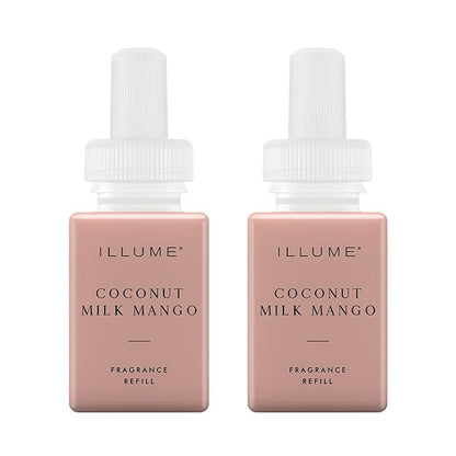 Pura & Illume Home Scent Refill - Smart Home Air Diffuser - Up to 120-Hours of Luxury Fragrance per Refill - Spring & Summer Fragrance - 2 Pack, Coconut Milk Mango