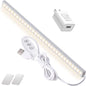 12 Inch Under Cabinet Lighting, Dimmable LED Light Bar with Plug-in AC Adapter & Magnetic Mount - for Kitchen, Workshop, Closet (Includes Adhesive Tape)