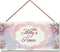 Personalized Name Sign Flowers Wall Art Decor For Girls Bedroom Baby Nursery Room Door Wood Plaque Hanging Wall Art Decor For Kids Boys Room
