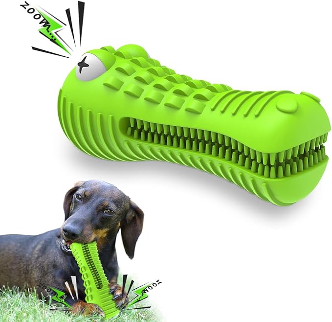 Dog Toys for Aggressive Chewers Large Medium Breed, Indestructible Dog Toothbrush Chew Toys, Squeaky Interactive Tough Extremely Durable, Dogs Toys to Keep Them Busy-Mewly Pet