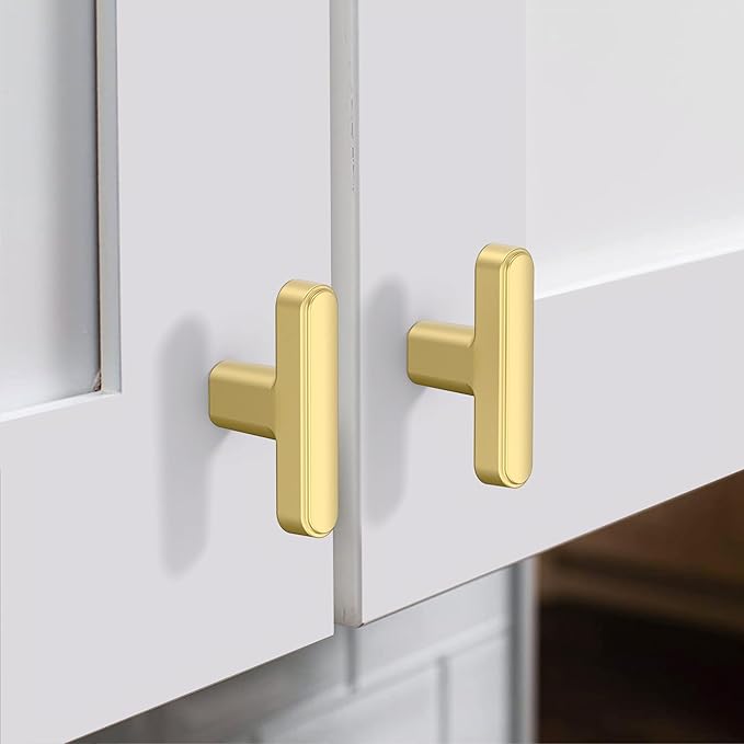 10 Pack Kitchen Cabinet Knobs Brushed Gold Dresser Knobs Drawer Knobs Kitchen Cabinet Hardware Knobs for Dresser Drawers