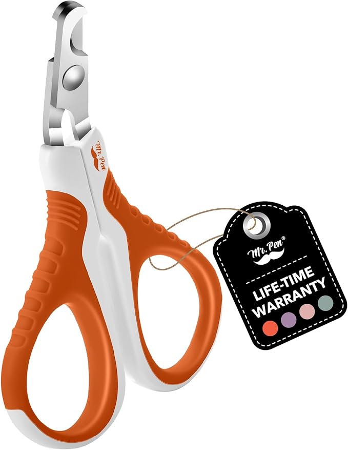 Mr. Pen Cat Nail Trimmer - Raspberry Red & White, Cat & Dog Nail Clipper-Mewly Pet