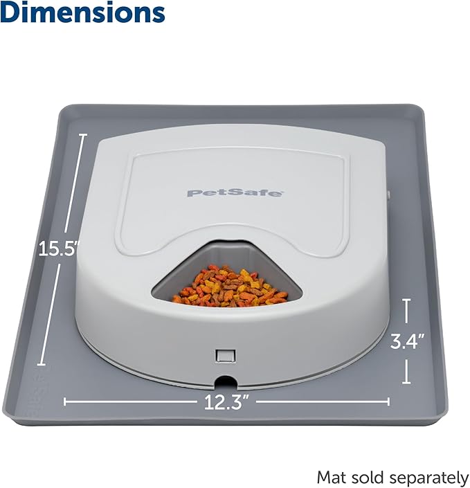 PetSafe Automatic Dog Feeder, 5 Meals, 40 oz Capacity, Plastic, for Dry Food, Multiple Pets (Pack of 2)-Mewly Pet