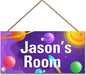 Personalized Sign, Galaxy Signs,Custom Name Wall Door Sign, Baby Nursery Art For Kids Room Outer Space Theme Decor Rocket Stickers For Boys Room Girls Bedroom Little Man Cave