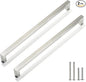 Cabinet Pulls Brushed Nickel Cabinet Handles Square Drawer Pulls, 2 Pack 11-1/3 Inch Stainless Steel Kitchen Door Cupboard Cabinet Handles, Cabinet Hardware Drawer Handles, 288mm Hole Centers