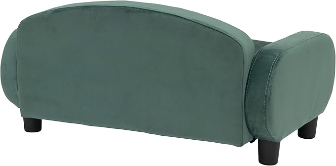 Paws & Purrs Cat Sofa Bed, Pet Couch for Indoor Cats Elevated Cat Beds with Removable Washable Mattress Cover for Kitten, Puppy or Small Animal- 31.5" Wide, Teal-Mewly Pet