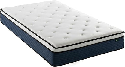 ZINUS 10 Inch Comfort Support Hybrid Mattress [New Version], Twin, Fiberglass Free, Medium Plush, Motion Isolation, Certified Safe Foams & Fabric, Mattress in A Box