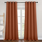 NICETOWN Burnt Orange Room Darkening Curtains for Living Room, Grommet Thermal Curtains Light & Sound Reducing Window Treatments for Bedroom/Home Family, W46 x L102