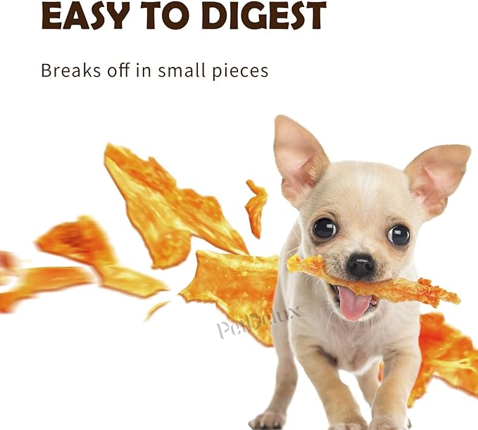 iPaw Turkey Tendons for Dogs, 100% Turkey and US Sourced Raw Material, Hypoallergenic, All Natural Human Grade Puppy Chew, Rawhide Alternative Dog Treats, 1 Unit/Pack Strip (Large)-Mewly Pet