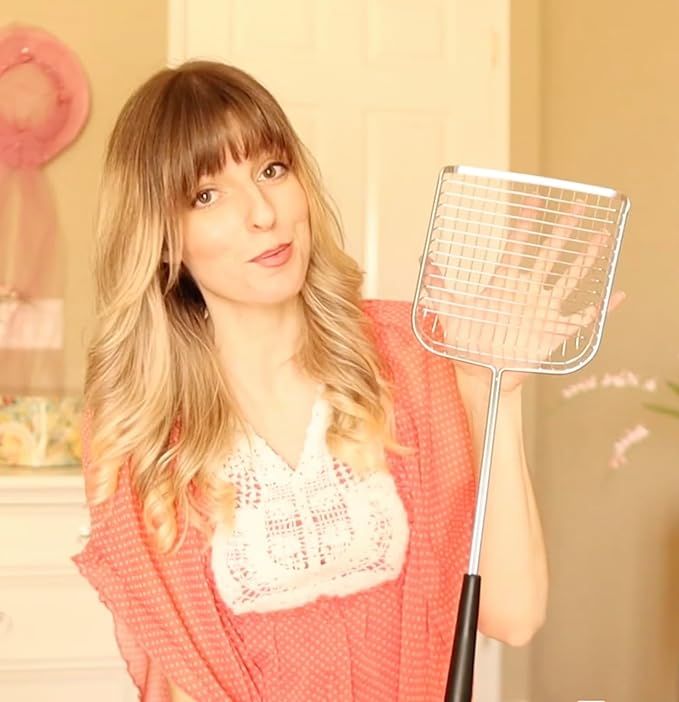 Sand Dipper Cat Poop Scooper & Chicken Poop Scooper - Rugged Big 6" Square Stainless Steel Long Handle for Home Kitty Litter Scoop & Farm Chicken Compatible Coop Scooper (Scoop)-Mewly Pet