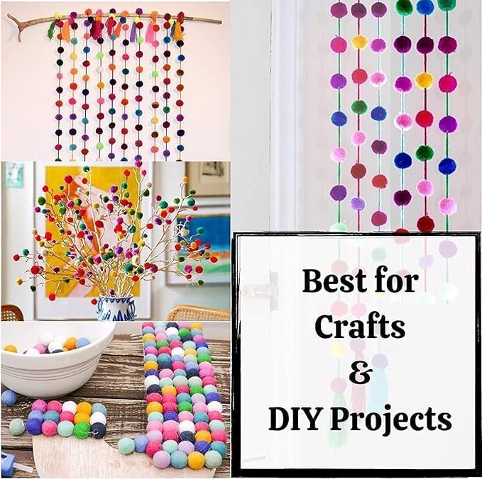 Loty Store 50PCS Cat Toys Balls 3CM,Soft Colorful Pompoms Ball Cat Chew Toy Kitten Pet Toy, Scratching Balls Toy Interactive Pet Supplies for Cats Kittens Dog-Mewly Pet