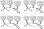 Crystal Tealight Candle Holder Centerpiece Home Decorative Candlestick Holder Elegant Table Centerpiece Home Decor Wedding Party Anniversary (Silver, 3 Arm of 4 Pcs)