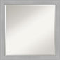 Amanti Art Silver Bathroom Mirror for Over Sink, 23x23 Vista Brushed Nickel Narrow Square Vanity Mirror, Medium Casual Frame, Hangs Horizonally and Vertically, Bathroom Wall Decor, Beveled Edge