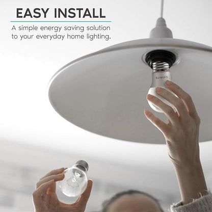 LUXRITE A15 LED Bulb 40W Equivalent, 7W, 4000K (Cool White), 600 Lumens, Enclosed Fixture Rated, Dimmable Ceiling Fan Light Bulbs, E26 Medium Base, UL Listed - Indoor and Outdoor (16 Pack)