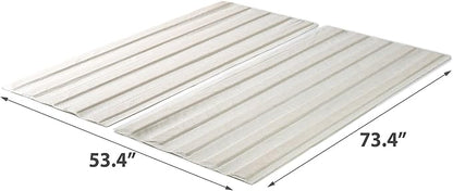 ZINUS Compack Fabric Covered Wood Slats, Bunkie Board, Box Spring Replacement, Full, Natural