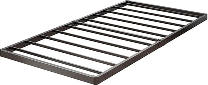 1.6 Inch Bunkie Board Twin Low Profile Heavy Duty Metal Box Spring Twin Bed Base Sturdy Mattress Foundation, Easy Assembly, Noise Free, Black