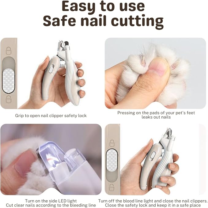 Cat Nail Clippers, Whale Shape Precision Trimming Tool, Ergonomic Non-Slip Handle, Safety Guard, Compact & Easy to Clean (Coffee)-Mewly Pet