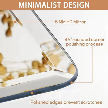 Frameless Bathroom Mirror for Over Sink,Wall Mounted Vanity Mirrors 12x20in,Rounded Rectangle Mirror Frameless with Polished Edge for Bedroom,Living Room,Entryway,Shatterproof (Horizontal/Vertical)