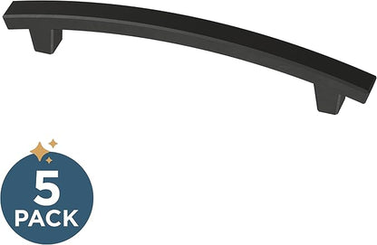 Franklin Brass (10-Pack) – Matte Black Cabinet Handles, 5-1/16 Inch Hole Center, Pulls for Drawers, Kitchen Cabinet Door, Dressers | Pierce