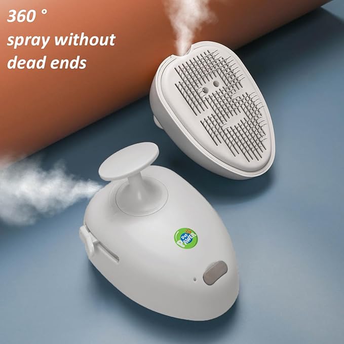 Cat Steam Brush for Shedding, 4 in 1 Rechargeable Steam Brush for Cats and Dogs, Anti-Static, Massage, Cleaning, Shedding & Combing All In One!-Mewly Pet