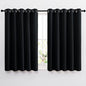 NICETOWN Black Out Curtains for Living Room - Easy Care Solid Thermal Insulated Grommet Blackout Panels/Drapes for Bedroom Window (2 Panels, 66 inches Wide by 54 inches Long)