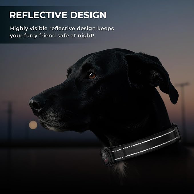 2025 Upgrade Airtag Dog Collar, Reflective Dog Collar with Airtag Holder, IP68 Waterproof| Metal Buckle| Ultra-Durable| Comfortable Padded, GPS Dog Collars for Medium Large Dogs (Black,XL)-Mewly Pet