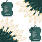 Christmas Lights, Battery Operated String Lights 18ft 50 LED 8 Modes with Timer for Christmas Tree Wreath Party Home Indoor Outdoor Decor, Waterproof, Warm White, 2 Pack