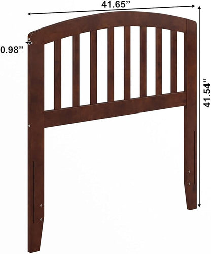 AFI Richmond Twin Size Headboard with Attachable Charger in Walnut