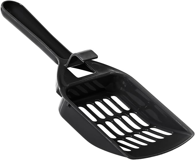 Amazon Basics Large Cat Litter Box with High Sides, Top Entry, Includes Scoop, 20.5 x 14.75 x 14.38 inches, Grey-Mewly Pet