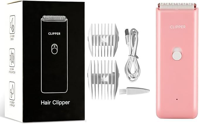 Dog Clippers,Quiet Washable USB Rechargeable Cordless Dog Grooming Kit,Electric Pets Hair Trimmers Shaver Shears for Dogs and Cats Pink-Mewly Pet