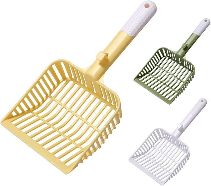 Cat Scooper for Litter Box, Cat Litter Scoop, Kitty Litter Scoop, Cat Poop Collector, All in One Litter Scoop Pet Litter Sifter (Yellow)-Mewly Pet