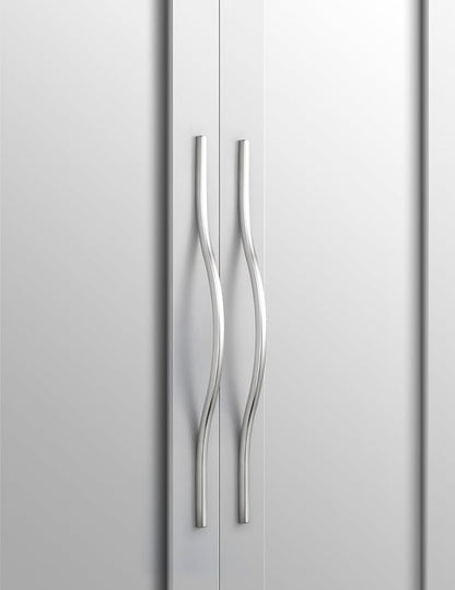 Goo-Ki Low Profile Satin Nickel Cabinet Pulls, Double Hole Centers (11.3''/12.6'') Zinc Alloy Handle for Drawer Cupboard Wardrobe,6 Packed…