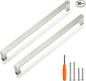 Cabinet Pulls Brushed Nickel Cabinet Handles Square Drawer Pulls, 50 Pack 10 Inch Stainless Steel Kitchen Door Cupboard Cabinet Handles, Cabinet Hardware Drawer Handles, 256mm Hole Centers