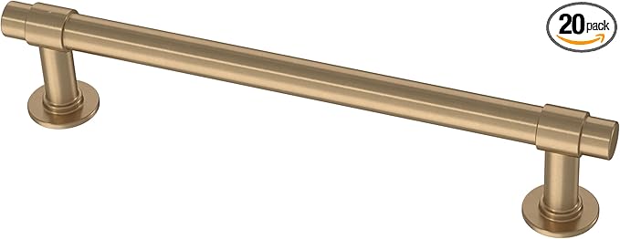 Franklin Brass Bar (20-Pack) Cabinet Handles 5-1/16" Hole Center Pulls | Champagne Bronze Hardware Kitchen Door, Drawers, Dressers, Furniture P29618K-CZ-B2