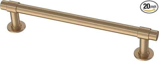 Franklin Brass Bar (20-Pack) Cabinet Handles 5-1/16" Hole Center Pulls | Champagne Bronze Hardware Kitchen Door, Drawers, Dressers, Furniture P29618K-CZ-B2