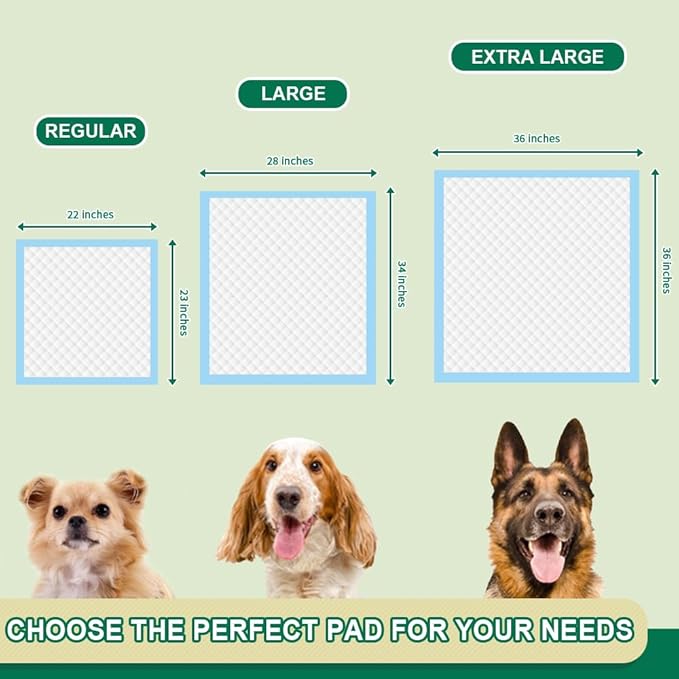 IMMCUTE Puppy Pads 22"x23" 100 Count | 6-Layer Leak-Proof & Super Absorbent Dog Training Pads | Disposable Potty Pads for Puppies, Dogs, Cats & Rabbits | Blue & White-Mewly Pet
