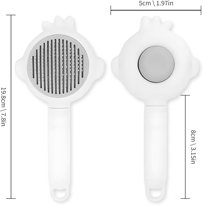 Zoocozy Cat Brush for Shedding, Dog Deshedding Brush, Pet Hair Removal Tool for Puppy Pitten(White)-Mewly Pet