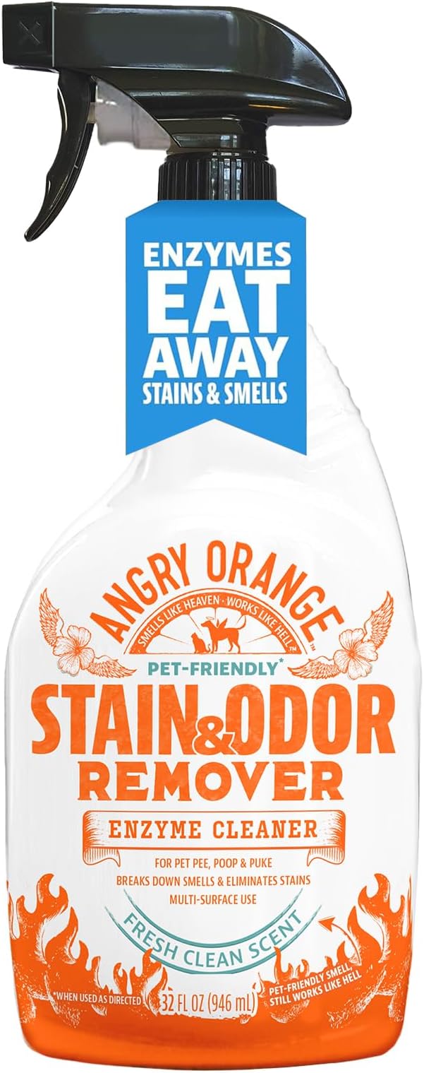 ANGRY ORANGE Cat Urine Odor Eliminator & Stain Remover, Pet-Friendly Deodorizer-Mewly Pet
