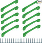 uxcell 10 Pack Plastic Cartoon Drawer Pulls, 5" ABS Closet Wardrobe Door Handle Furniture Accessory for Home Kitchen Cupboard, Green