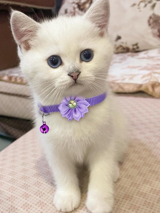 16 PCS Cute Cat Collars Breakaway with Bell for Boy Cats and Girl Cats Gifts-Mewly Pet