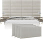 Vänt Upholstered Wall Panels - King/Cal King Size Wall Mounted Headboards - Micro Suede Neutral Sand - Twin/King - Set of 4 Panels (Each Individual Panel 39"x11.5")