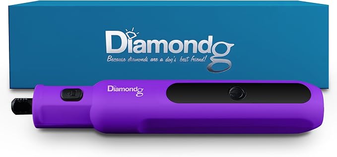 Diamondg Cordless Micro Dog Nail Grinder with Quiet Sound & LED Tip for Large & Small Dogs, 4hrs. Runtime - Electric Dog Nail Trimmer, Heavy Duty Rotary Tool Alternative to Toenail Clippers & Filers-Mewly Pet
