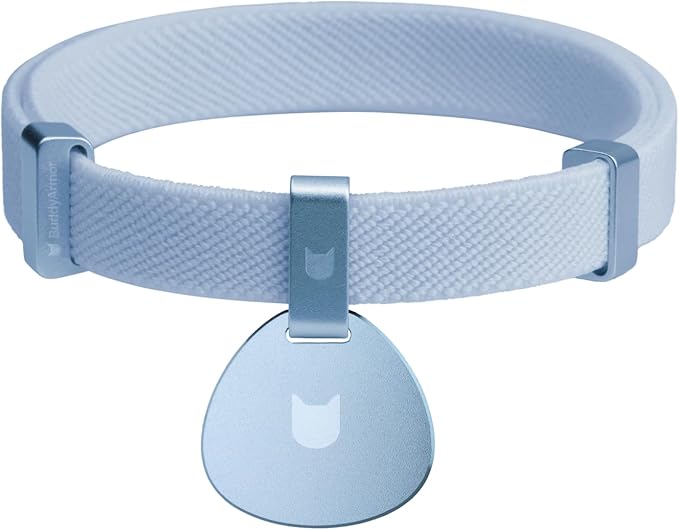 Safety Cat Collar and ID Tag Set - Elastic Quick Release, Non Breakaway Cat Collar Personalized Anodized Aluminum Engraved Pet Name Tag, Lightweight for Kitten Small Large Cat-Mewly Pet